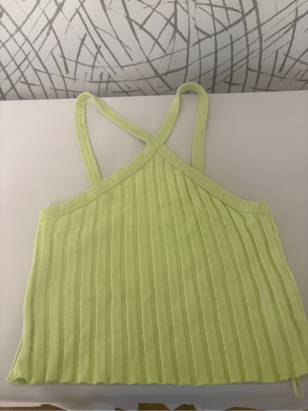 Zara Ribbed Halter Neck Crop Top